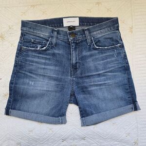 Current/Elliot Denim Shorts Sz 26 Mid-Rise Distressed Raw Hem Streetwear Summer